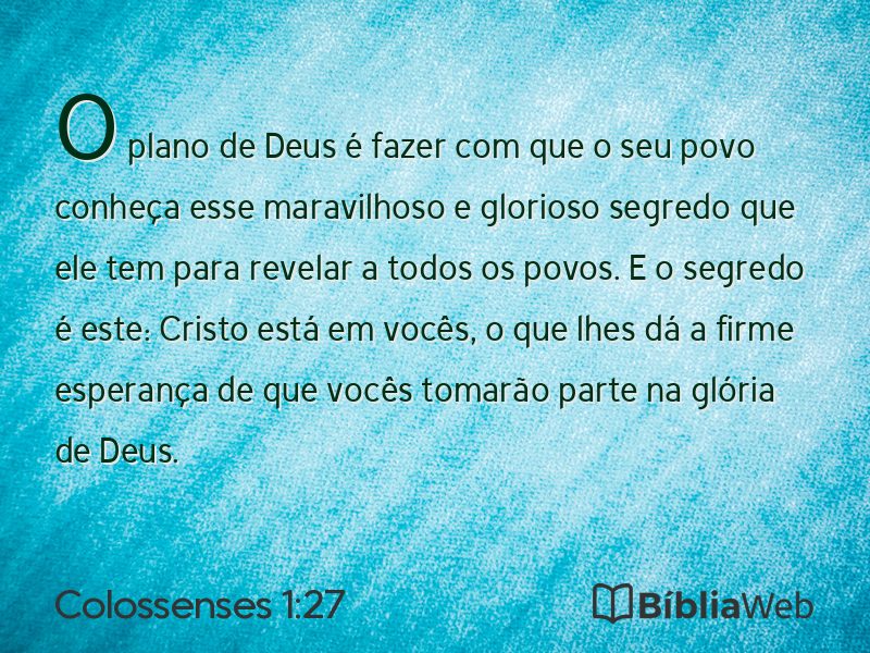 Colossenses 1:27 em imagem para compartilhar