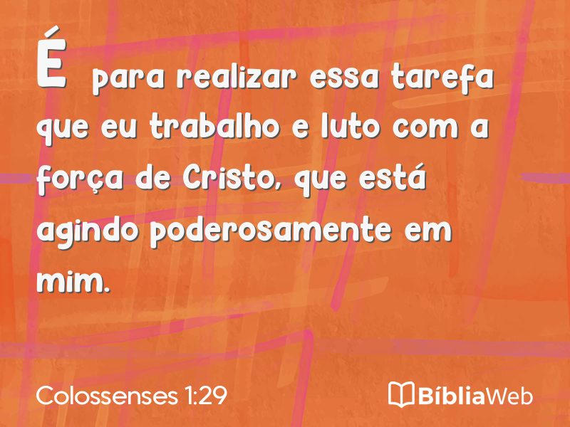 Colossenses 1:29 em imagem para compartilhar