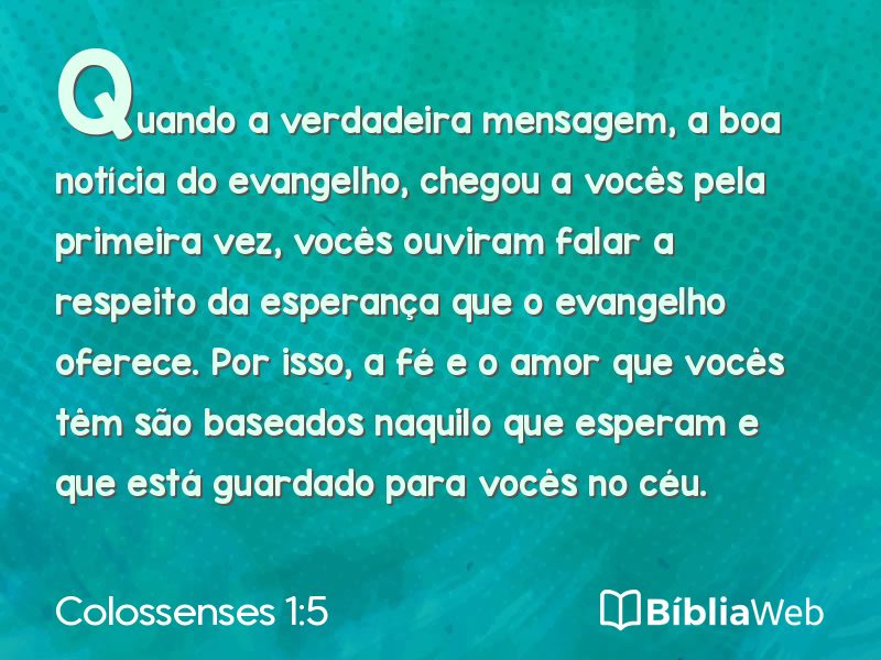 Colossenses 1:5 em imagem para compartilhar