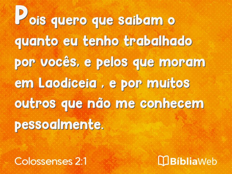Colossenses 2:1 em imagem para compartilhar