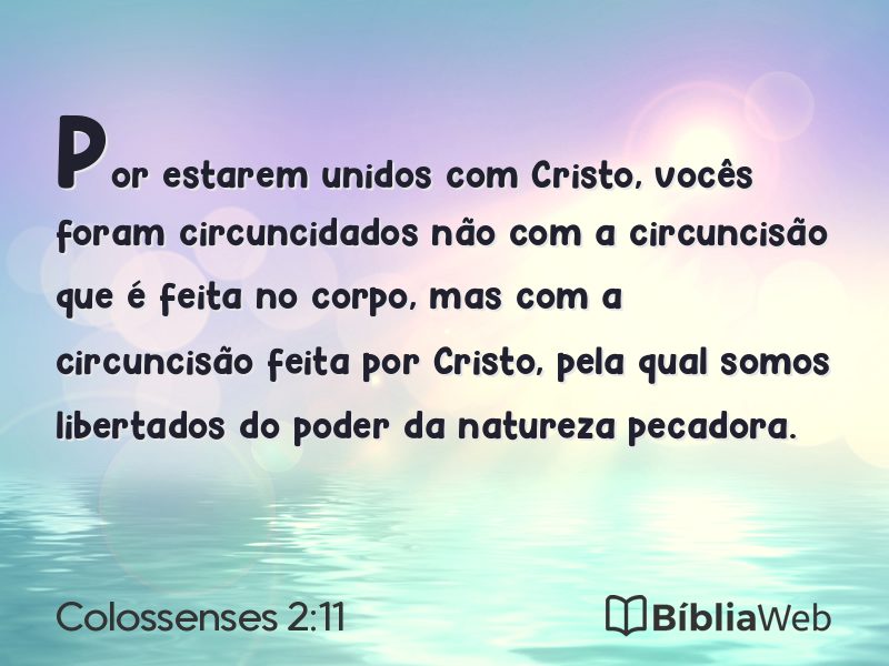 Colossenses 2:11 em imagem para compartilhar