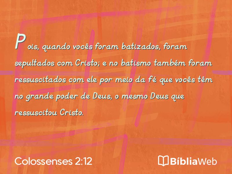 Colossenses 2:12 em imagem para compartilhar