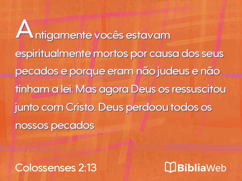 Colossenses 2:13 em imagem para compartilhar