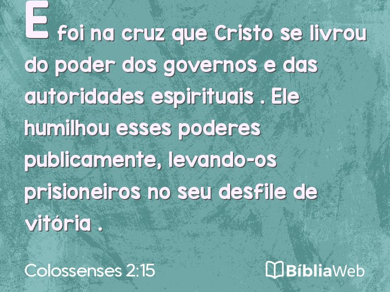 Colossenses 2:15 em imagem para compartilhar