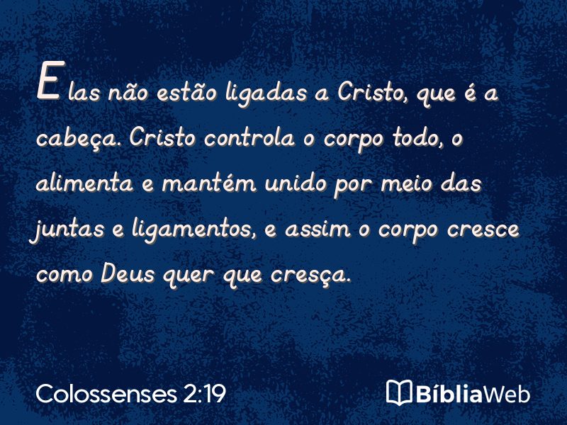 Colossenses 2:19 em imagem para compartilhar