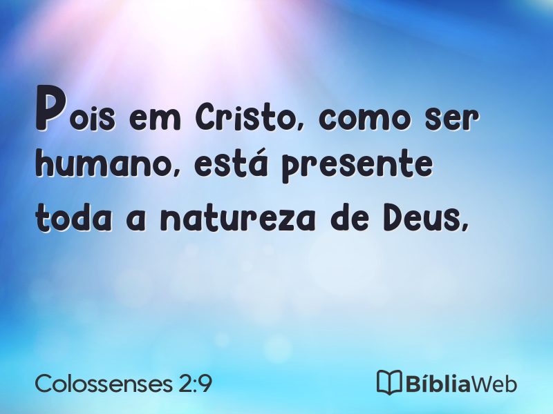 Colossenses 2:9 em imagem para compartilhar