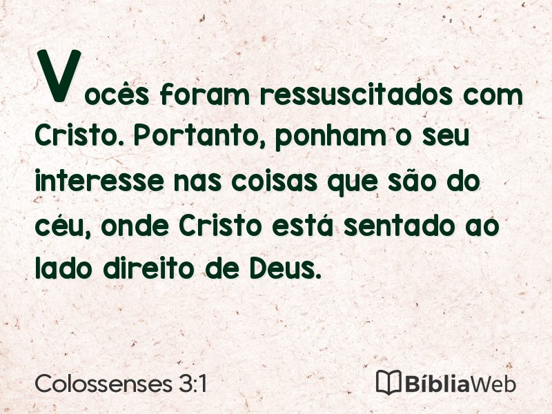 Colossenses 3:1 em imagem para compartilhar