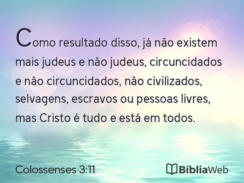 Colossenses 3:11 em imagem para compartilhar