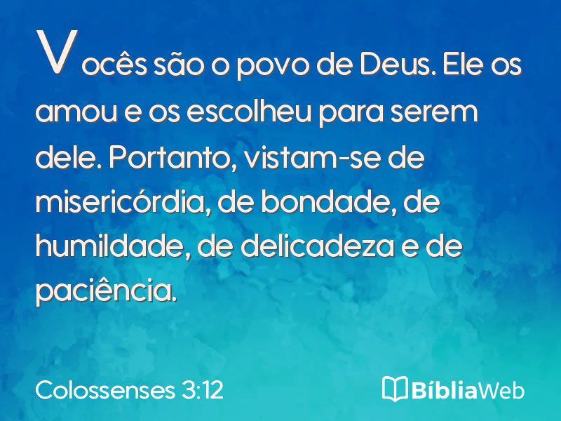 Colossenses 3:12 em imagem para compartilhar