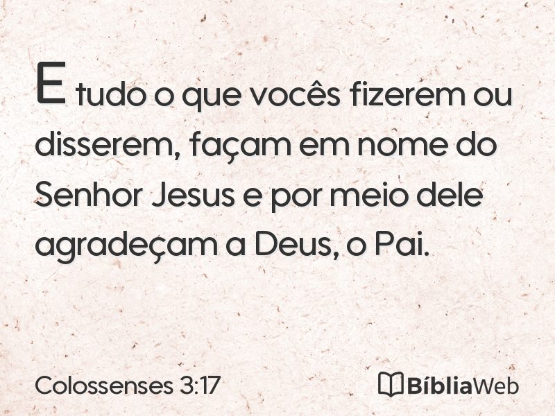 Colossenses 3:17 em imagem para compartilhar