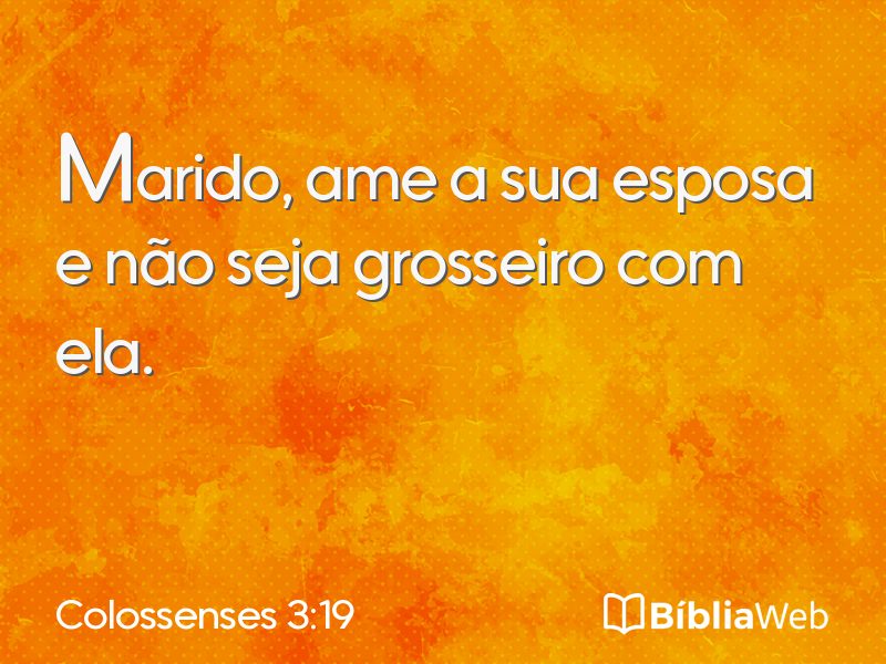Colossenses 3:19 em imagem para compartilhar