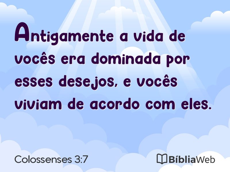 Colossenses 3:7 em imagem para compartilhar