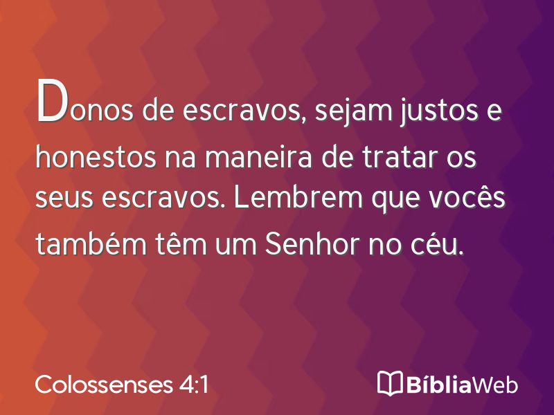 Colossenses 4:1 em imagem para compartilhar