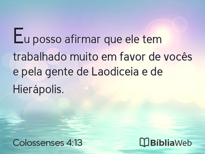 Colossenses 4:13 em imagem para compartilhar