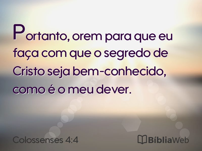 Colossenses 4:4 em imagem para compartilhar