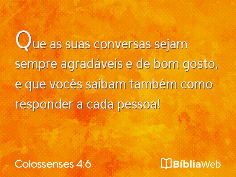 Colossenses 4:6 em imagem para compartilhar