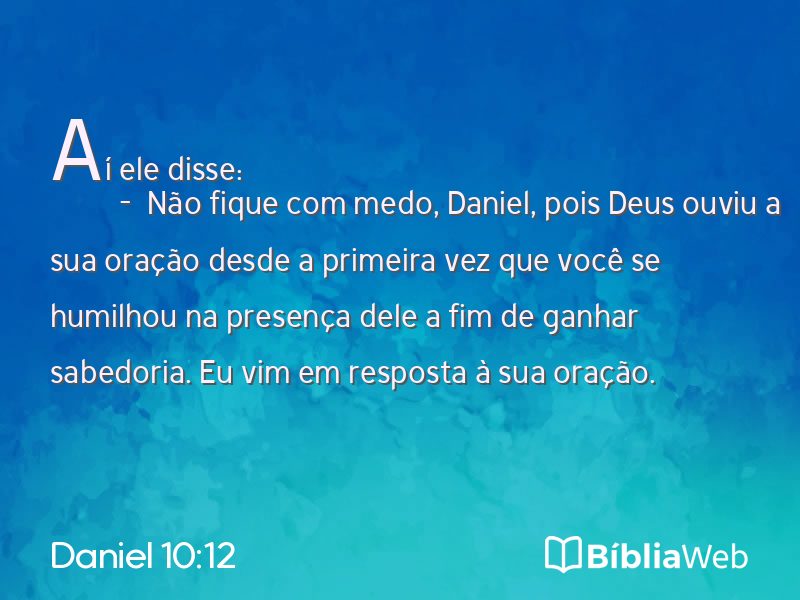 Daniel 10:12 em imagem para compartilhar