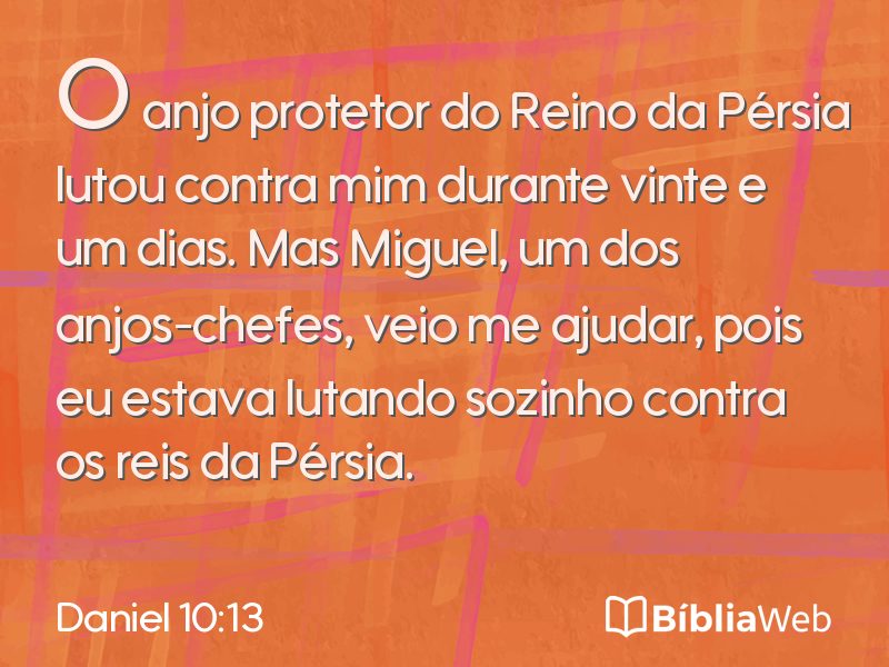 Daniel 10:13 em imagem para compartilhar