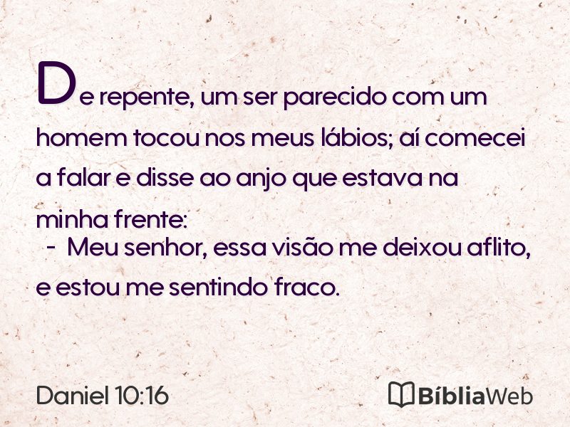 Daniel 10:16 em imagem para compartilhar