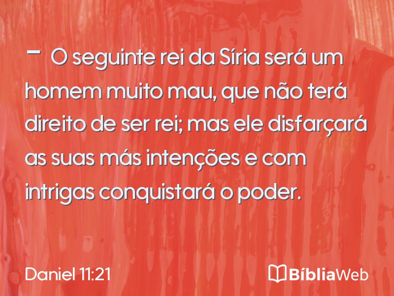 Daniel 11:21 em imagem para compartilhar