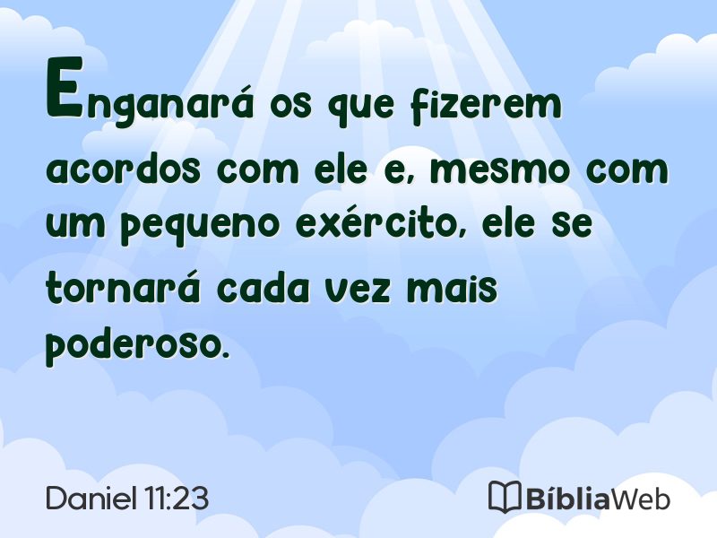 Daniel 11:23 em imagem para compartilhar