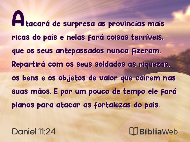 Daniel 11:24 em imagem para compartilhar