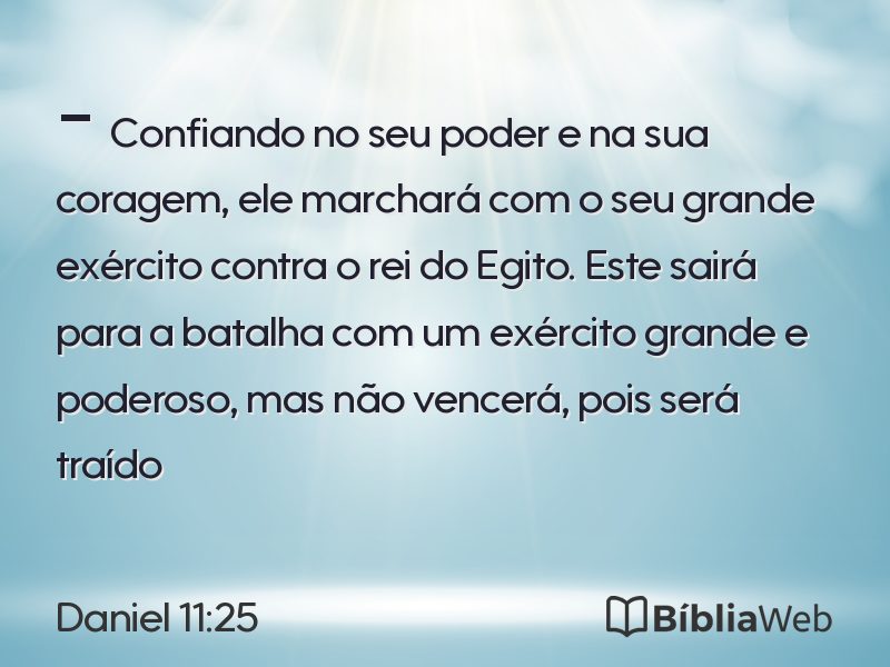 Daniel 11:25 em imagem para compartilhar