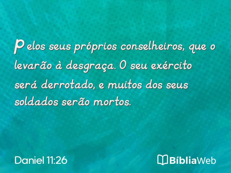 Daniel 11:26 em imagem para compartilhar
