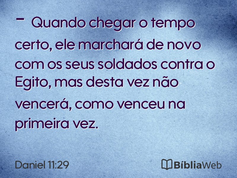 Daniel 11:29 em imagem para compartilhar