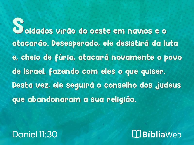 Daniel 11:30 em imagem para compartilhar
