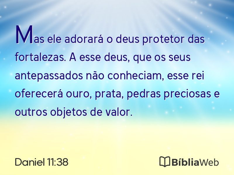 Daniel 11:38 em imagem para compartilhar