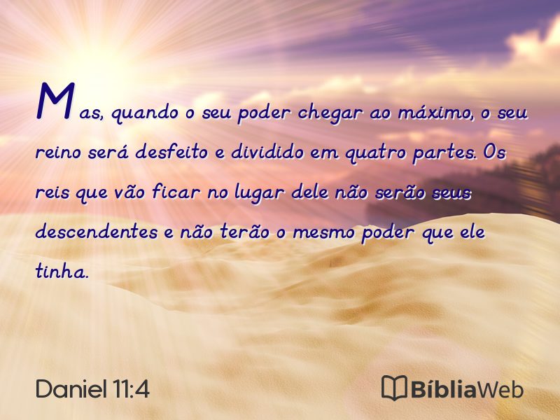 Daniel 11:4 em imagem para compartilhar