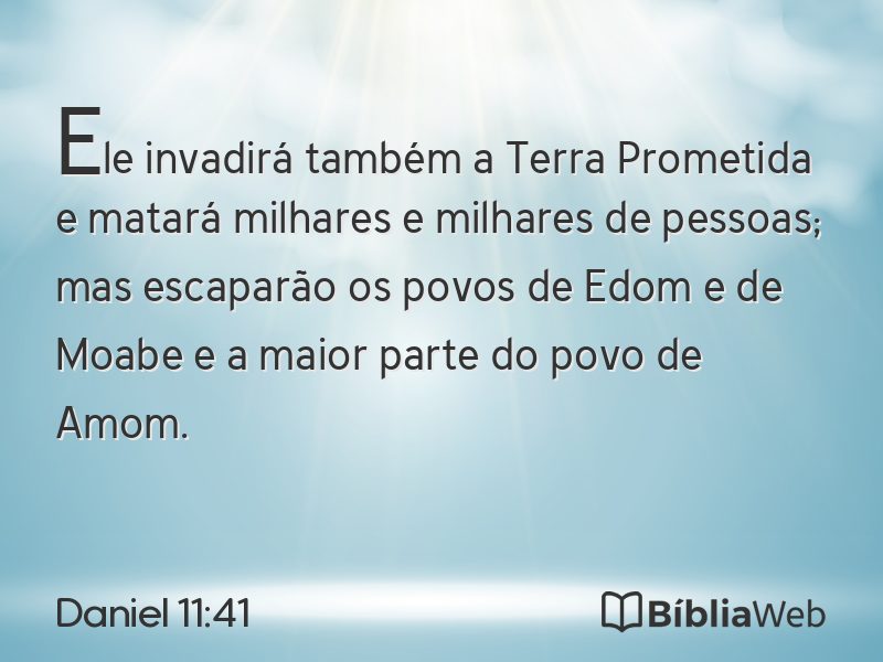 Daniel 11:41 em imagem para compartilhar