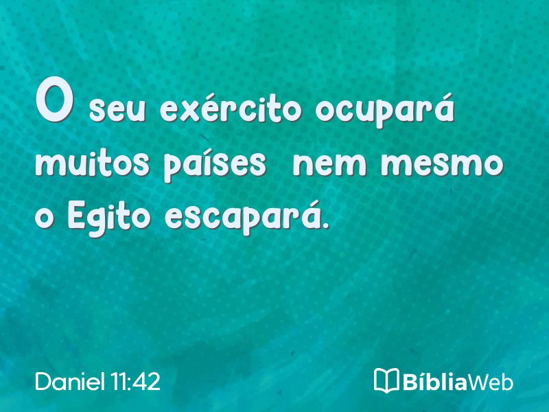 Daniel 11:42 em imagem para compartilhar