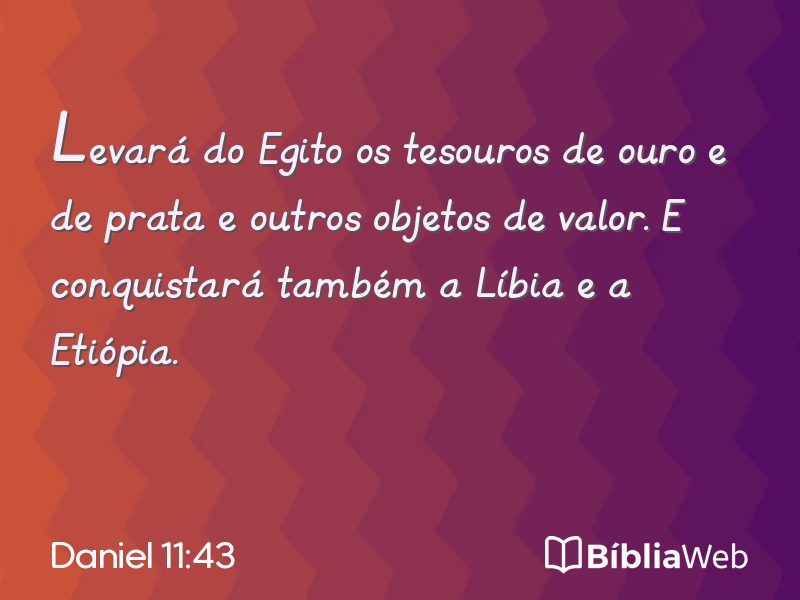 Daniel 11:43 em imagem para compartilhar