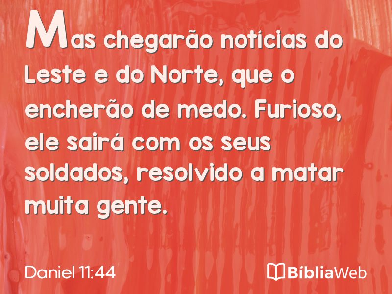 Daniel 11:44 em imagem para compartilhar