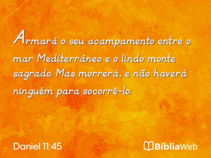Daniel 11:45 em imagem para compartilhar