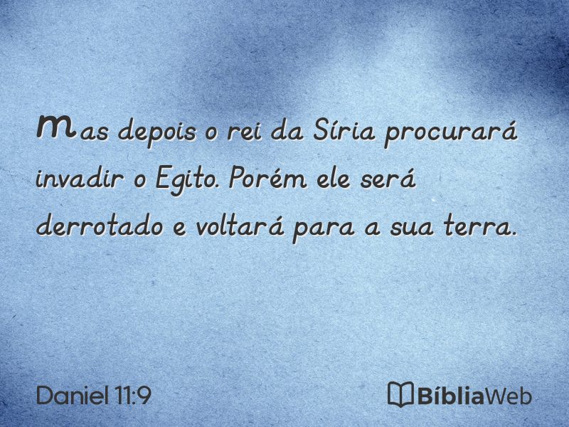 Daniel 11:9 em imagem para compartilhar