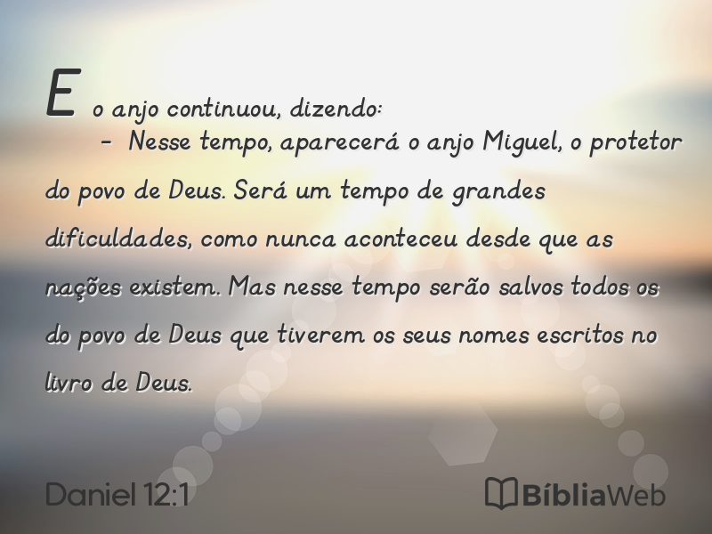 Daniel 12:1 em imagem para compartilhar