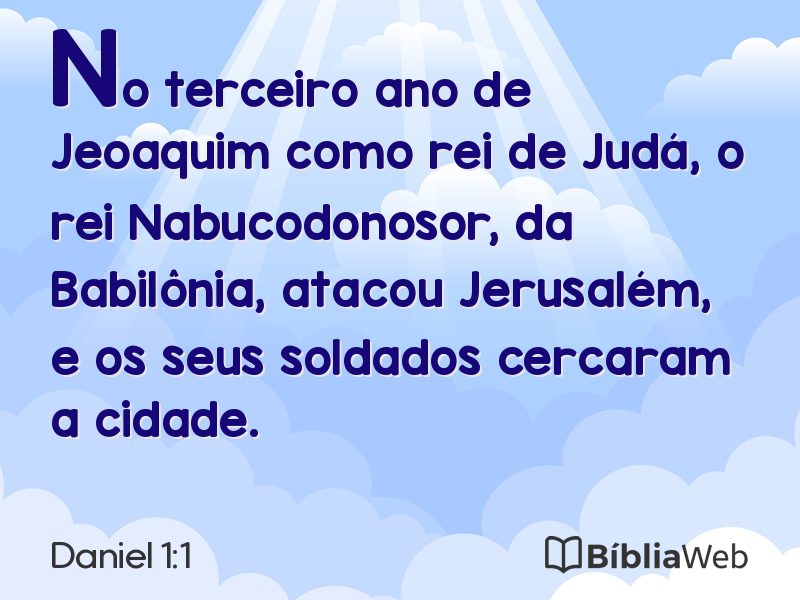 Daniel 1:1 em imagem para compartilhar