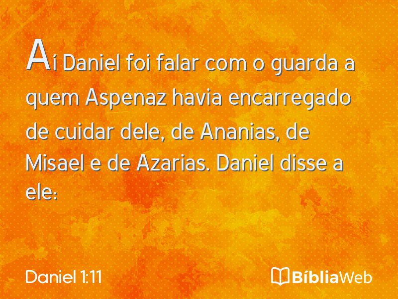 Daniel 1:11 em imagem para compartilhar