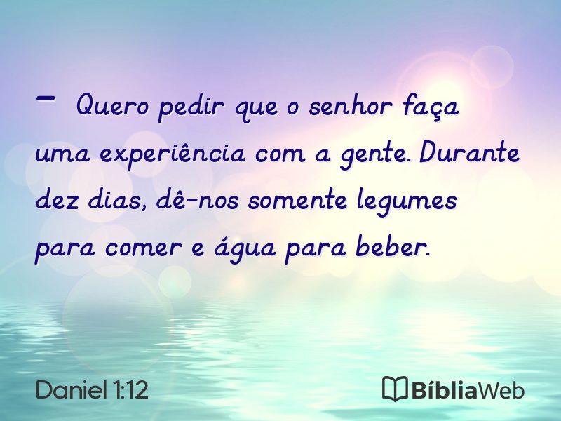 Daniel 1:12 em imagem para compartilhar