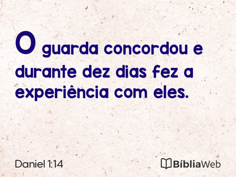 Daniel 1:14 em imagem para compartilhar