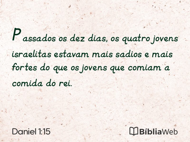 Daniel 1:15 em imagem para compartilhar