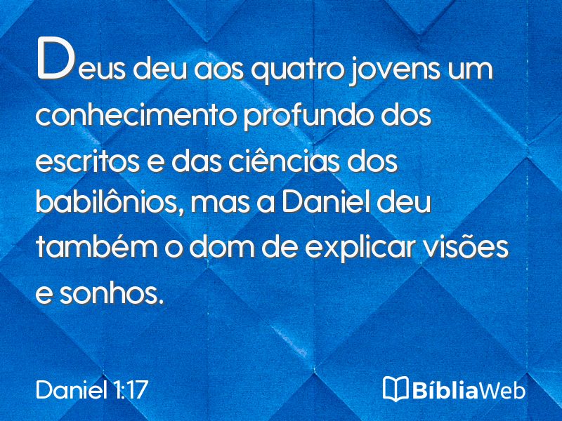 Daniel 1:17 em imagem para compartilhar