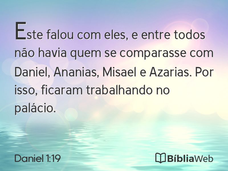 Daniel 1:19 em imagem para compartilhar