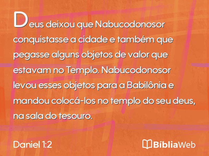 Daniel 1:2 em imagem para compartilhar