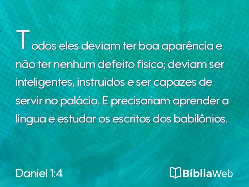 Daniel 1:4 em imagem para compartilhar