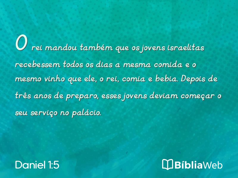 Daniel 1:5 em imagem para compartilhar