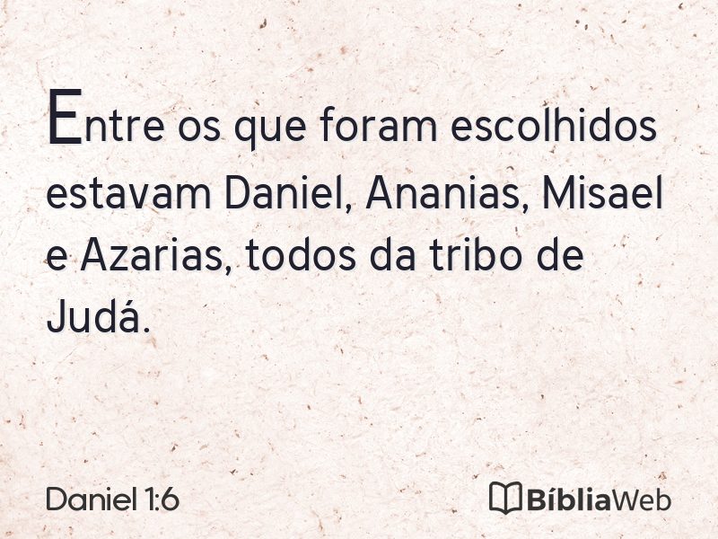 Daniel 1:6 em imagem para compartilhar